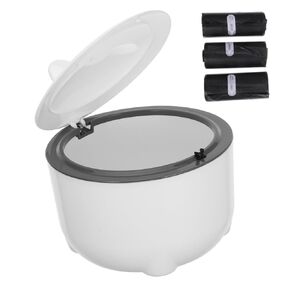 FAVOMOTO 1set Sealed Cat Litter Waste Container One-Button Odor- Design Grey Pet Litter Storage Bin Trash Bags for Home Use