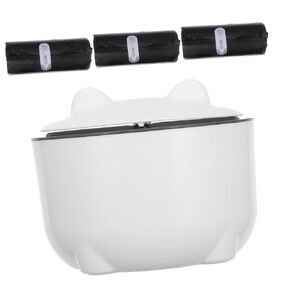 POPETPOP 1set Enclosed Cat Litter Disposal Bin Odor-Sealing Lid Large Capacity Plastic Trash Can for Cat Waste Multi-use Small Garbage Bin Includes for Easy Cleanup