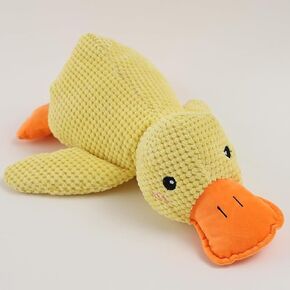 Mellow Dog Calming Duck, 2025 New Yellow Duck Dog Toy, The Mellow Ducks Calming Pillow, Dogs Ducks Toy with Quacking Sound for Indoor Dogs(Large)