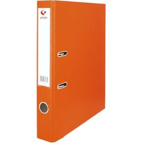 27269352. Pack of 12 Lever Arch Files, A4, Rings 45 mm, Orange, Polypropylene Lined, Eyelet on Spine, Grafcolor Series