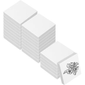 PATIKIL 24Pcs 2X2" Rubber Carving Blocks, Soft Linoleum Art Carving Block Square Crafts Stamp Making for Printmaking Stamps Carving Supplies, Pink