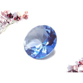 3" / 80 mm Turquoise Diamond Shaped Glass Crystal Paperweight –Home Office Decor & Valentine's Day Gift Wedding Favors Centerpieces Decoration with Gift Box