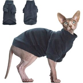 Sphynx Cat Sweater Leopard Hairless Cat Clothes Sweater Shirt Soft Warm Long Sleeves Pullover Pet Clothes Pajamas Dog Cloth for Small Dogs Jumpsuit Pet Sweaters (Leopard, Small)