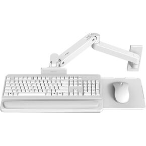 Ergotron – Upgraded LX Pro Premium Keyboard Arm, Wall Mount Adjustable Keyboard Tray – Dark Grey
