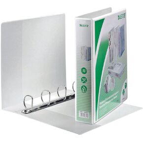 Leitz 4-Ring 2.5-Inch Premium A4 Sized European View Binder, White (4286)