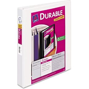Avery 17012 Durable View Binder, Slant Ring, 1-Inch Cap, 11-Inch x8-1/2-Inch, WE