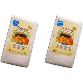 Pellon, Natural Wrap-N-Zap Cotton Quilt Batting, 45 by 36-Inch, 2 Pack
