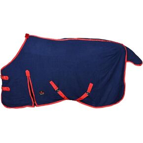 HILASON Western Premium Cotton Towel Horse Blanket Navy Blue | Breathable Horse Stable Blanket | Soft Cotton Towel Blanket