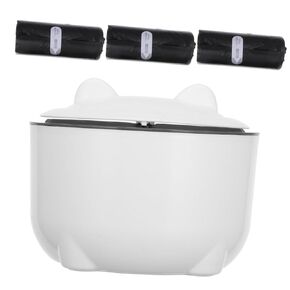 GALPADA 1set Sealed Cat Litter Waste Container with One-Button Operation Enclosed Design for Includes Trash Bags Stylish for Pet Owners