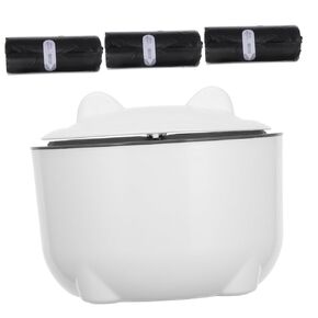 1set Cat Litter Trash Can with Lid One-Button Functional Enclosed Trash Bin for Cat Litter Disposal Includes Stylish Design for Home Use