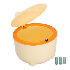 1set Sealed Cat Litter Trash Can with Lid Pet Waste Bags Included Waste Container for Easy Maintenance for Home Use