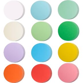 144 Pieces Round Cutouts Paper Large Circles 6 Inch Assorted Color Round Cut Outs Classroom Decoration Cut-Outs Round Paper Shape for DIY Kids Craft Projects Back to School Supply