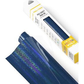 Poli-Flex® STARFLEX - Heat Transfer Vinyl (HTV) - 12 in x 36 in Holographic Iron-On Foil with Star Effect - Easy to Cut & Weed for DIY Shirts - Black