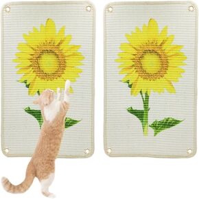 حصيرة Cat Scratcher ، 23.6 × 15.7 بوصة من الحصير الطبيعية للقطرة القطط ، خدش جدار القط للقطط الداخلية مع خطاف لاصق حماية السجاد والأرائك