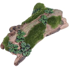 POPETPOP 1pc Resin Climbing Rockery for Turtle Reptile Habitats Durable Flocking Bark Design Climbing Decor for Pets for Aquarium Terrarium Settings