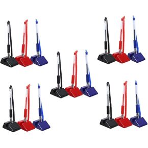 DOITOOL 4sets Security Pen with Holder Theft Countertop Pens for Office Use Reliable Design Comfortable Grip for Reception Desks and Hotels 3pcs*4