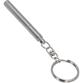 Stainless Steel Retractable Pocket Pen Simple Portable Metal Keychain Key Chain Daily Use