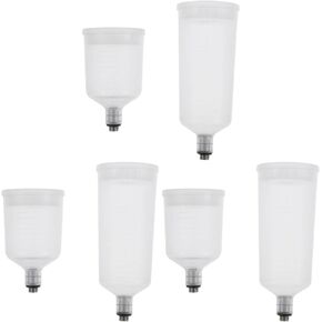 COHEALI 6 Pcs Split-Type Airbrush Paint Container with Replaceable Pigment Cups, Easy-to-Clean Disassemblable Design for Hobby Airbrush, Model Making, Cake Decorating, Nail Art, and More