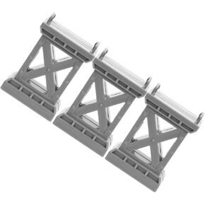 BESPORTBLE 1set Bridge Pier Simulation Train Bridge Support Model for Indoor Stackable and Grey Accessories for Train Tracks 3pcs