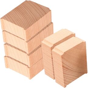 VANZACK 6Pcs Wooden Train Bridge Supports Bridge Risers for Train Tracks for Building Elevated Railways and Enhancing Playtime Fun