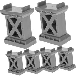 Vaguelly 6Pcs Train Bridge Support Risers Track Accessories for Enhanced Stability Train for and Improving Playtime Fun