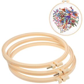 Qfgasre 3 PCS Hooproidery Hoops Frame 7.8 بوصة إطار دائرة عبور الأطواق التطريز الطوق مجموعة للتطريز والخياطة الفنية خياطة ، زخرفة عيد الميلاد