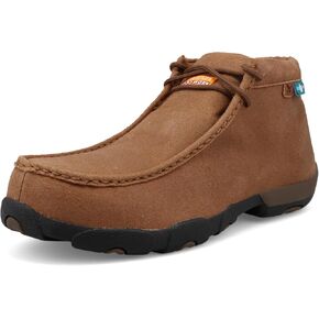 Twisted X Men's Work Chukka Driving Moc, Distressed Saddle, 11 W in Saudi Arabia
