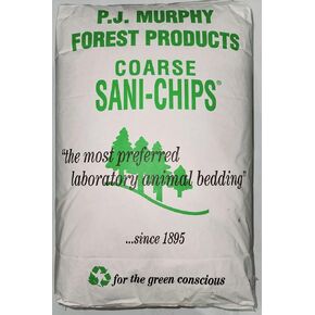P.J. Murphy Coarse Sani-Chips, Snake Bedding, Reptile Bedding, Aspen Mulch, Reptile Bark, 22.5 lbs