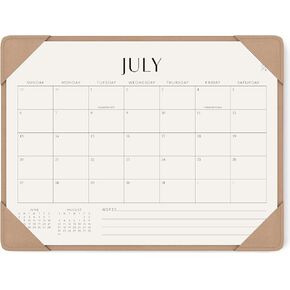 Jotsome Desk Calendar 2025-2026 with Desktop Mat, Academic Desk Pad Calendar From July 2025 to December 2026 14x10.5 inch, Desk Blotter Calendar for Home Office and School, Easy Planning, Apricot