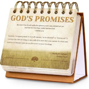 Motivational Calendar - Perpetual Flip Calendar for Desk with Daily Inspirational Bible Quotes, Religious Gifts for Women and Men, Christian Decor, 4.8" x 5.5", Desk Calendar with Thick Paper, Twin-Wire Binding & Hardbound