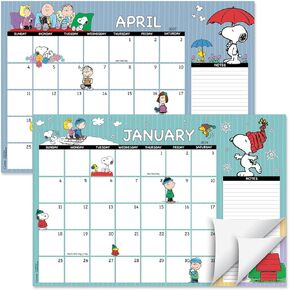 Current 2026-2027 Peanuts Snoopy Desk Calendar Pad, 11-Inch x 16-1/4-Inch Size, Large 24-Month Bookstore-Quality Calendars for Kitchen & Office