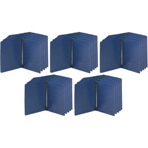Smead Pressboard Report Cover - Metal Prong with Compressor - Side Fastener - 350 Sheets/3" Capacity - Letter - Dark Blue / 25 Pack