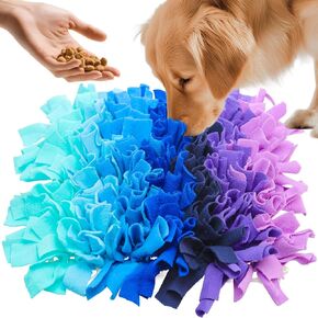Pet Snuffle Mat for Dogs, Dog Snuffle Mat with Puzzle Design, 15x15 Inch, Stress Relief, Slow Eating Training, Machine Washable, Safe