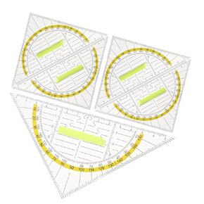 Gadpiparty 5pcs Measurement Rulers Material Triangle Rulers Ergonomic Design for Accurate Drawing Measurement Tools for Office School and Design Use