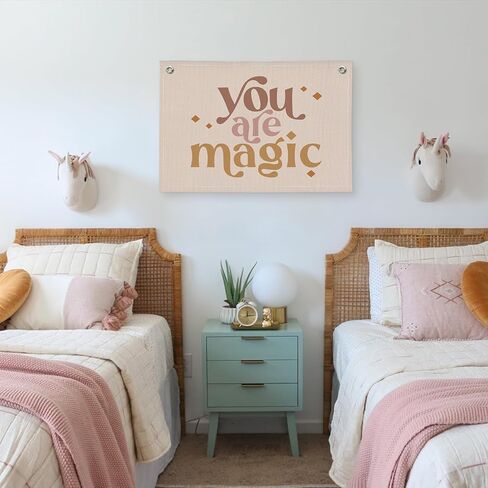 Baby Girl Nursery Decor, Christian Nursery Decor Canvas Banner, Floral Wildflower Banner Wall Hanging Banner Flag for Bedroom Playroom Baby Girl Gift in Saudi Arabia