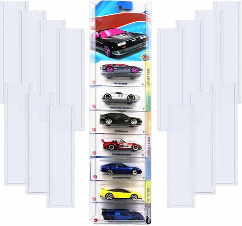 15 Pcs Model Car Display Case Wall Mount Compatible with Hot Wheels Matchbox Cars Packaged, Model Cars Storage Case for Hot Wheels Packaged Diecast Blister Toy Cars Wall Display Shelf Rack in Kuwait