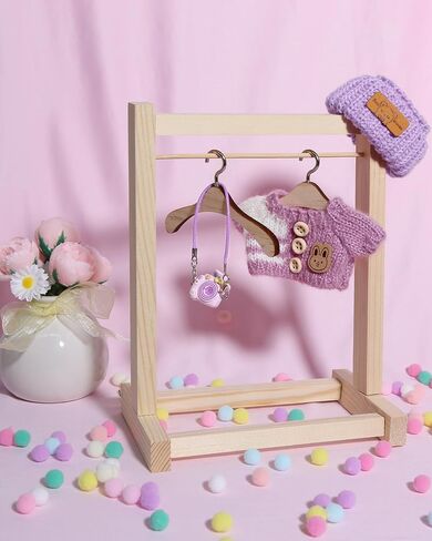 Clothes for Doll 17cm Dolls Clothes with Accessories Kawaii Outfit Set Purple (NO Doll) in Saudi Arabia