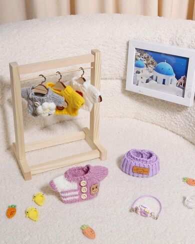 Clothes for Doll 17cm Dolls Clothes with Accessories Kawaii Outfit Set Purple (NO Doll) in Saudi Arabia