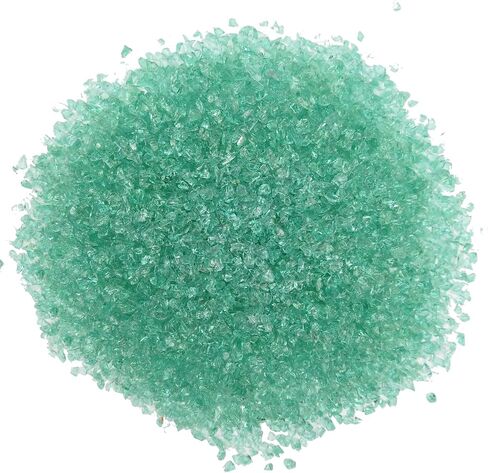 LUSTERING High Luster Crushed Glass Glitter, Broken Glass, Glass Chips for Crafts DIY Epoxy Resin Art, Nail Art, Jewelry Making,Geode Painting, 3-6mm,200g/7oz (Turquoise) in Kuwait