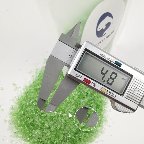 LUSTERING High Luster Crushed Glass Glitter, Broken Glass, Glass Chips for Crafts DIY Epoxy Resin Art, Nail Art, Jewelry Making,Geode Painting, 3-6mm,200g/7oz (Turquoise) in Kuwait