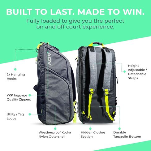 ADV Tennis Pro V3 - حقيبة ظهر للتنس وكرة البيسبول V2 - حقيبة ظهر مرنة in Kuwait