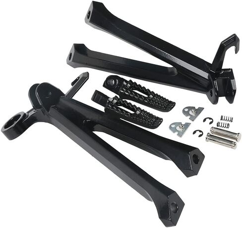Rear Foot Pegs Brackets Set Fits for Suzuki GSXR600/GSX-R750 2006-2007 K6 K7 (Rear-Black-3) in Kuwait