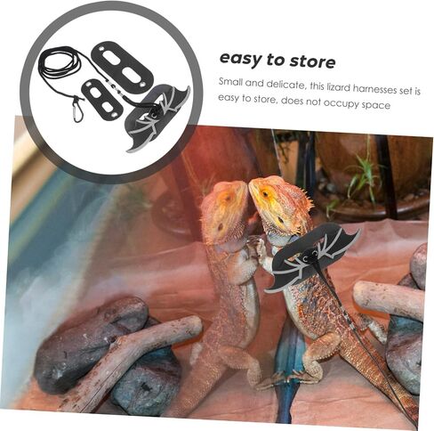 Totority 1 Set Halloween Lizard Leash Outdoor Reptile Harness for Lizards Geckos with Cool Wings Design for Pets Adventures in Saudi Arabia