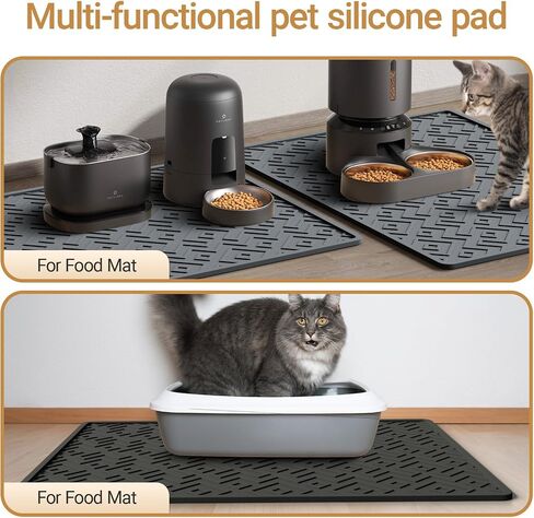 Cat Litter Mat 28"x20" – Large Silicone Litter Trapping Mat, Waterproof, Non-Slip, Easy to Clean, Soft & Durable Floor Mat for Cats & Pets in Saudi Arabia