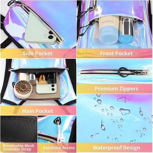 Hydration Backpack, Water Backpack with 2L Hydration Bladder, Rave Backpack Hydration Pack, Festival Essential for Raves, Hiking, Cycling, Climbing, Running, Outdoor, Camping and More in Kuwait