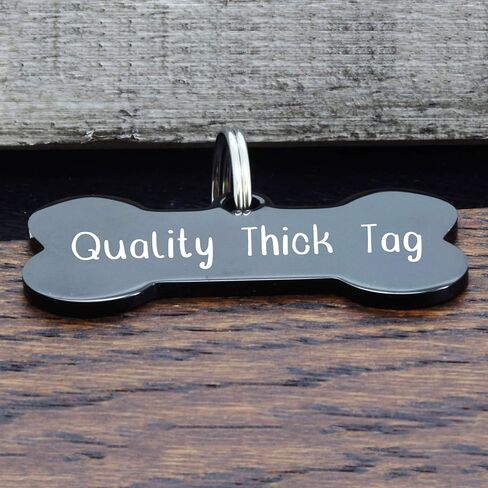 UltraJoys Custom Dog Tags - Stainless Steel, Personalized Front & Back Engraving, Optional Both Sides, Large Bone Tag with Camping Design in Kuwait