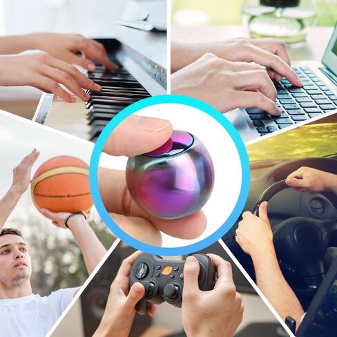Cool Stress Ball Fidget Spinners for Kids Adults, Metal Handheld Gadget Kinetic Desk Toy Finger Hand Spinner Fingertip Gyro Goody Bag Fillers Fun Idea Gift Silver in Saudi Arabia