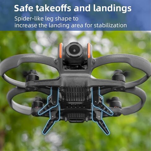 Avata 2 Foldable Landing Gear for DJI AVATA 2 Drone Quick Release Light Weight 12.5g Heighten Spider Leg Gimbal Protection Extended Kit Camera Quadcopter Accessories in Saudi Arabia