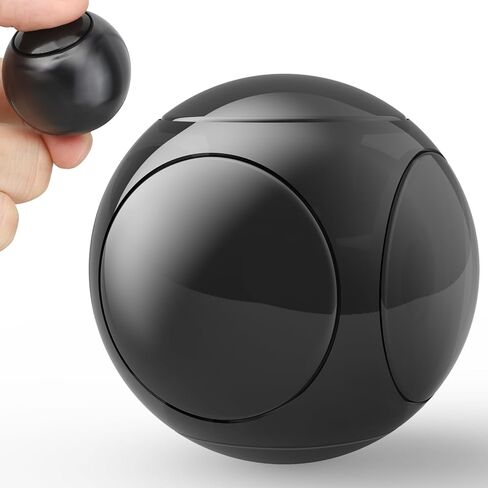 Cool Stress Ball Fidget Spinners for Kids Adults, Metal Handheld Gadget Kinetic Desk Toy Finger Hand Spinner Fingertip Gyro Goody Bag Fillers Fun Idea Gift Silver in Saudi Arabia