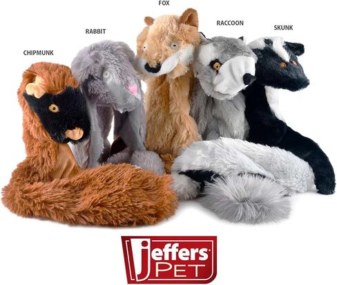 Jeffers Pet Thinnies Unstuffed No Squeaker Dog Toy – 21" Plush Rabbit, Flat Stuffing Free Chew Toy for Small, Medium & Large Dogs – Soft, Interactive Play, Fetch, Tug, Training, Teething in Kuwait
